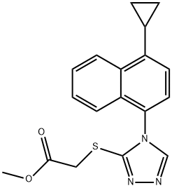 Metil 2-((4-(4-ciklopropilnaftalen-1-il)-4H-1,2,4-triazol-3-il)tio)acetat