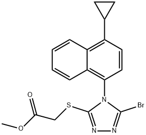 Metil 2-(5-broMo-4-(4-ciklopropilnaftalen-1-il)-4H-1,2,4-triazol-3-iltio)acetat