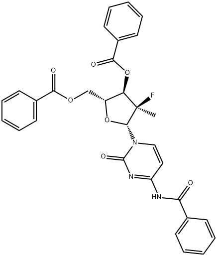 Metil-, 3',5'-dibenzoat, (2'R)Citidin, N-benzoil-2'-deoksi-2'-fluoro-2'-