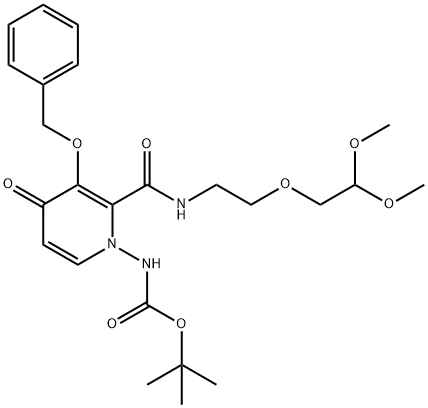 1,1-dimetilester N-[2-[[[2-(2,2-dimetoksietoksi)etil]amino]karbonil]-4-okso-3-(fenilmetoksi)-1(4H)-piridinil]-karbamske kisline