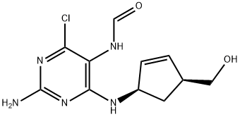 N-[2-amino-4-kloro-6-[[(1R,4S)-4-(hidroksimetil)-2-ciklopenten-1-il]amino]-5-pirimidinil]formamid