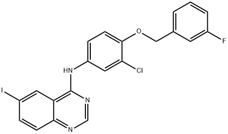 N-[3-kloro-4-(3-fluorobenziloksi)fenil]-6-jodokinazolin-4-amin