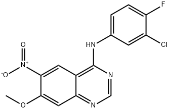 N-(3-kloro-4-fluorofenil)-7-metoksi-6-nitrokinazolin-4-amin