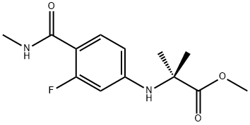 N-[3-fluoro-4-[(metilamino)karbonil]fenil]-2-metilalanin metil ester