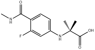 N-[3-fluoro-4-[(metilamino)karbonil]fenil]-2-metilalanin