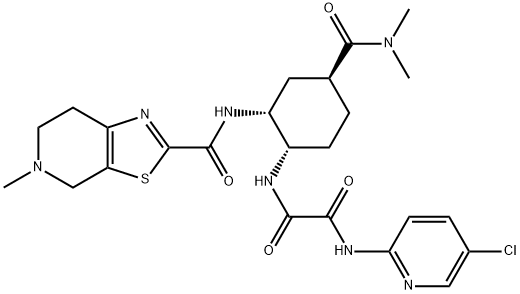 N-(5-kloropiridin-2-il)-N'-[(1S,2R,4S)-4-[(dimetilamino)karbonil]-2-[[(5-metil-4,5,6,7- tetrahidrotiazolo[5,4-c]piridin-2-il)karbonil]amino]cikloheksil]etandiamid