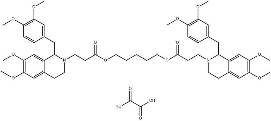 pentametilen bis[1-(3,4-dimetoksibenzil)-3,4-dihidro-6,7-dimetoksi-1H-izokinolin-2-propionat], dioksalat
