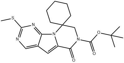 Spiro[cikloheksan-1,9'(6'H)-pirazino[1',2':1,5]pirolo[2,3-d]pirimidin]-7'(8'H)-karboksilna kislina, 2' -(metiltio)-6'-okso-,1,1-dimetiletil ester