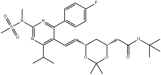 terc-butil 6-[(1E)-2-[4-(4-fluorofenil)-6-(1-metiletil)-2-[metil(metilsulfonil)amino]-5-pirimidinil]etenil]-2,2- dimetil-1,3-dioksan-4-acetat